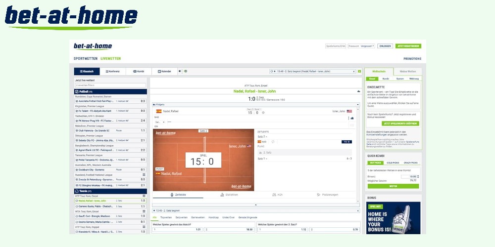 Bet at Home Live Wetten