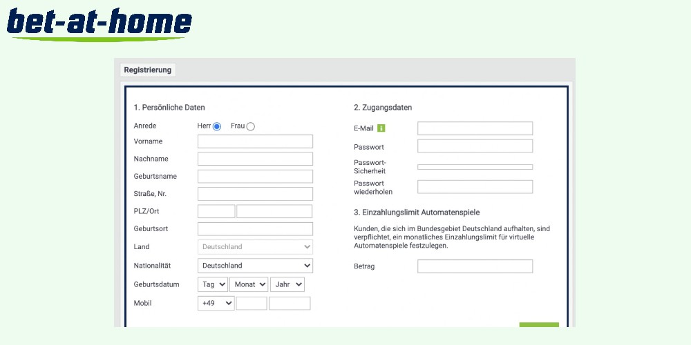 Bet-at-home Registrierung: Schritt-für-Schritt-Anleitung für die Anmeldung
