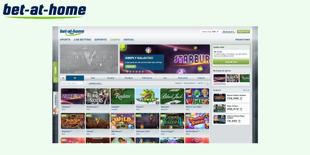 Entdecke das Bet-at-home Casino: Spannung, Vielfalt und lukrative Boni!
