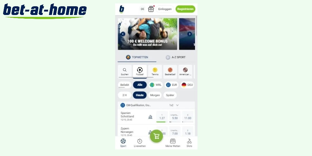 Mobile Wetten mit der Bet-at-Home App